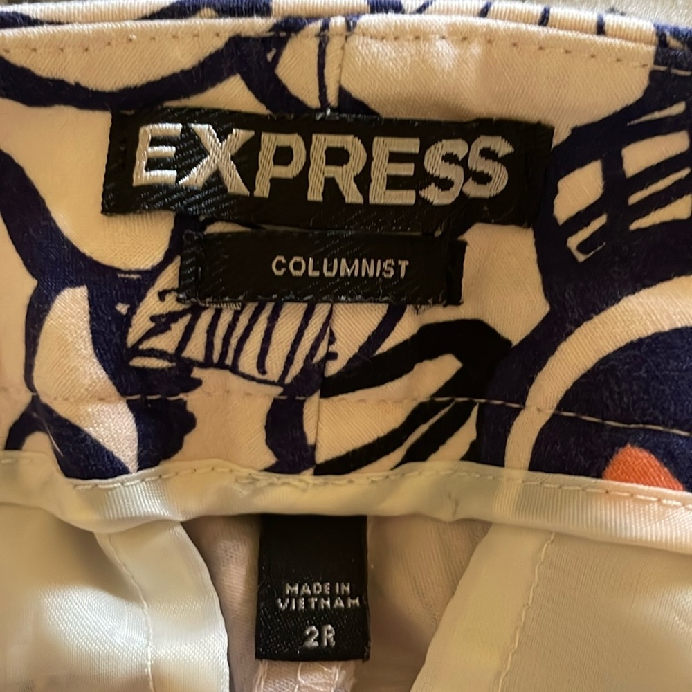Express Navy and coral pants - Picture 4 of 4